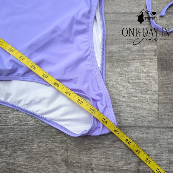 CharmLeaks Drawstring Side One Piece Bikini Swimsuit Size S - Picture 4 of 5